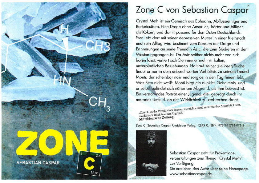 Buchcover Zone C von Sebastian Caspar